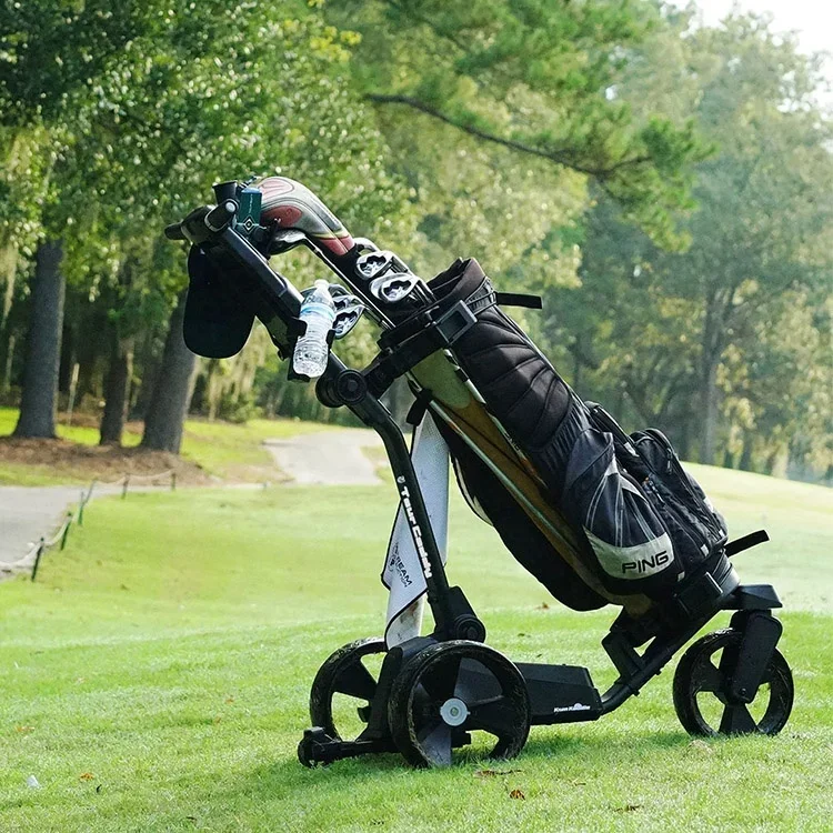 Easy Fold Electric Golf Trolley - Green - for Course Use - [Model Number]