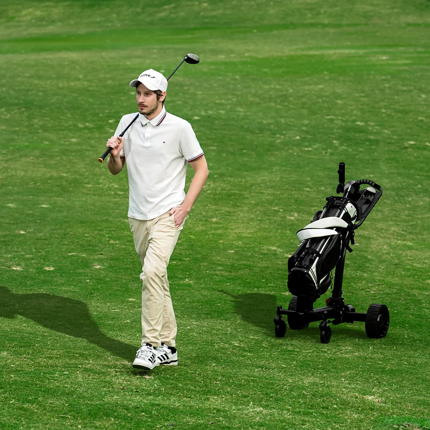 Electric Golf Cart - Auto Follow & Remote Control Radar Trolley