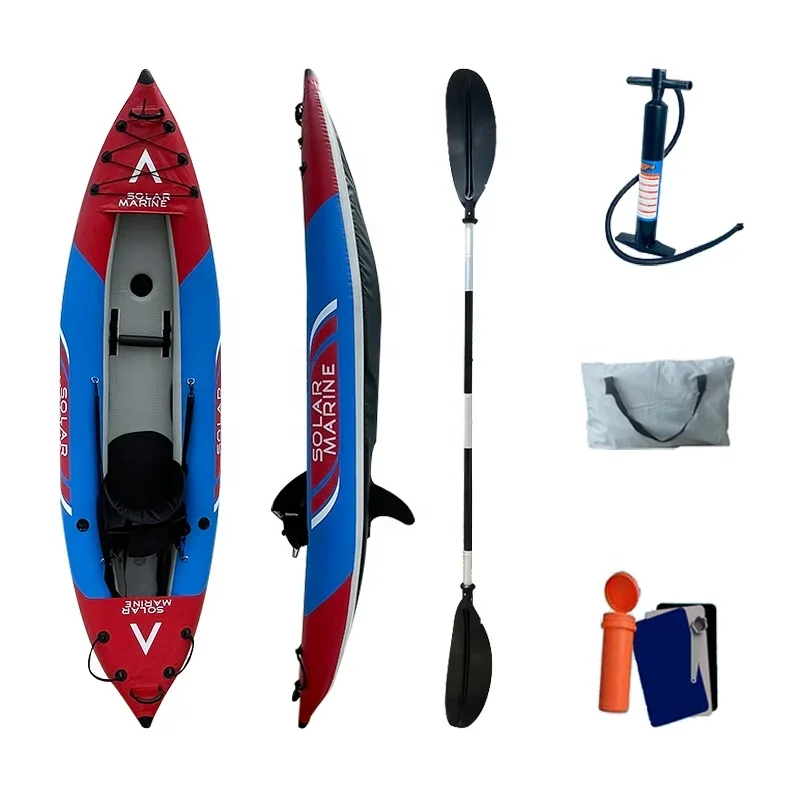 Inflatable Double Brushed Kayak: Competition Canoe & Rafting - Foldable Paddleboard for Recreation and Fishing