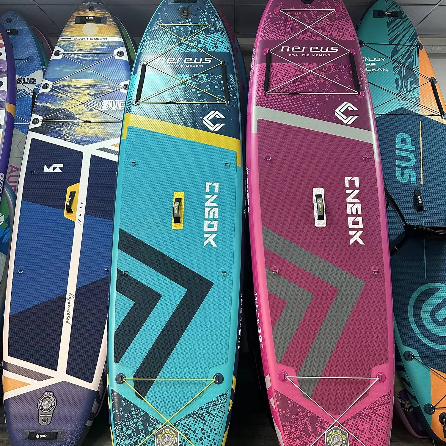 Portable Inflatable SUP Stand Up Paddle Board, E SUP Drop Stitch, Quick Inflation for Surfing and Travel