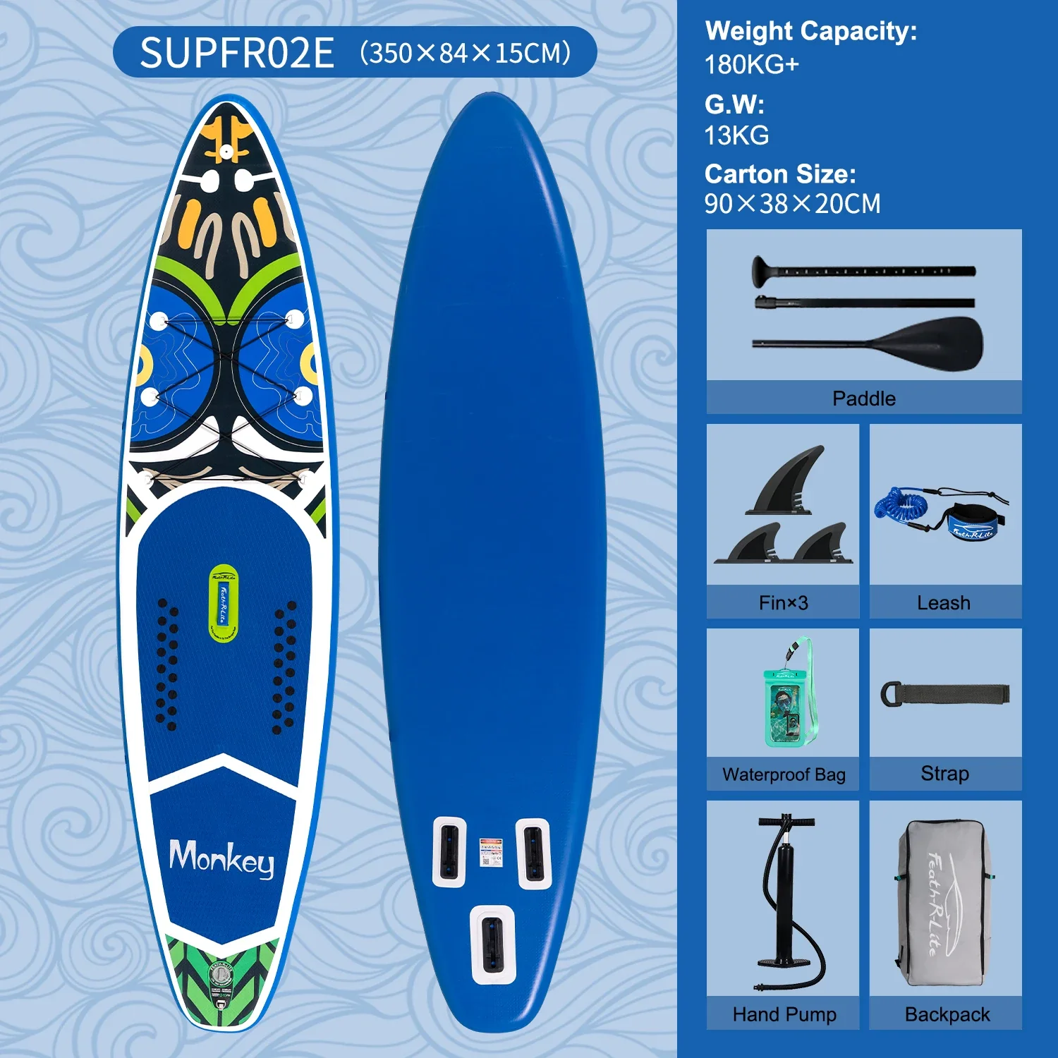 Inflatable Stand Up Paddle Board (SUP) with Seat - Paddleboard & Wake Surf Bundle