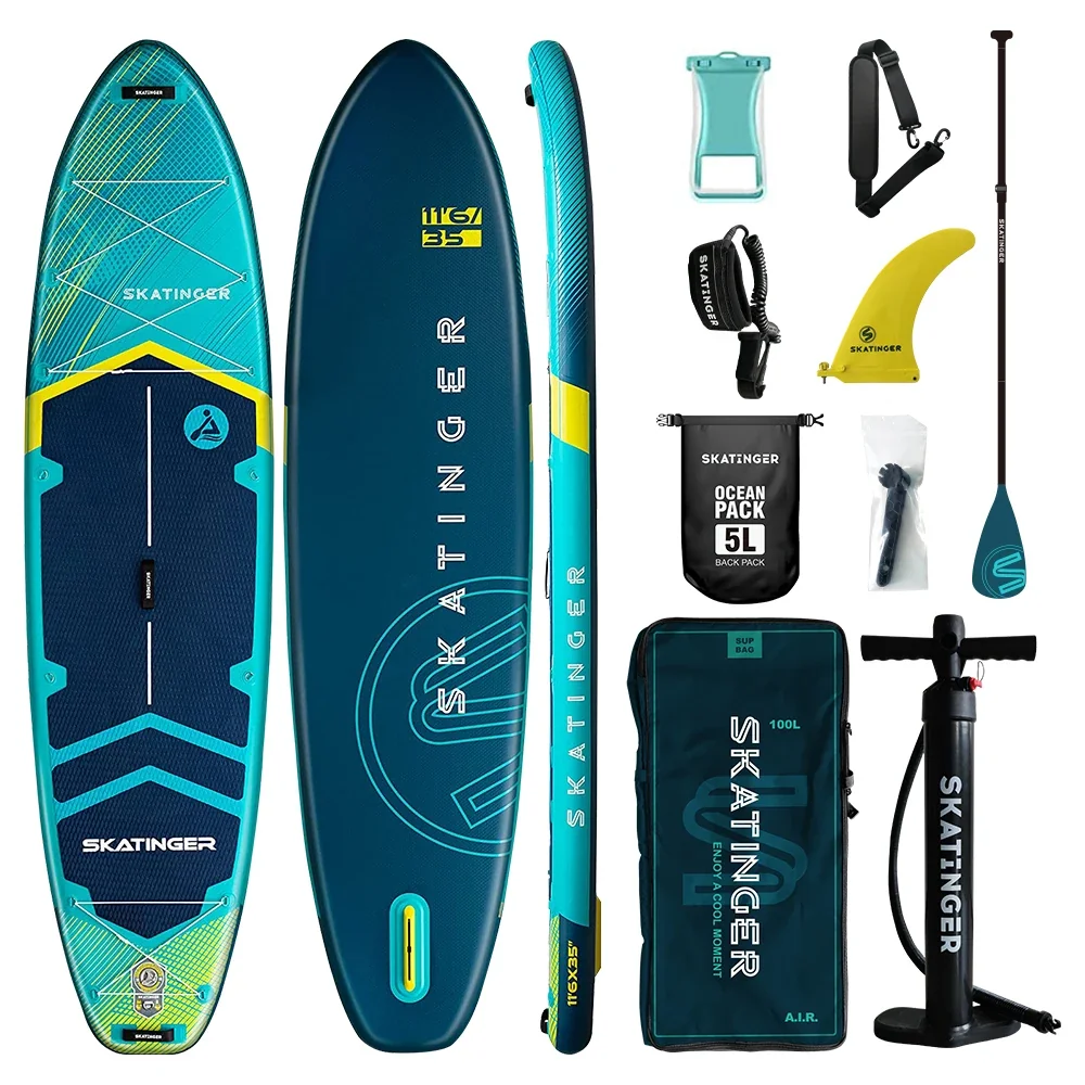 Skater Stand Up Paddle (SUP) Surf Inflatable Paddle Board - Custom Beginner Paddleboard