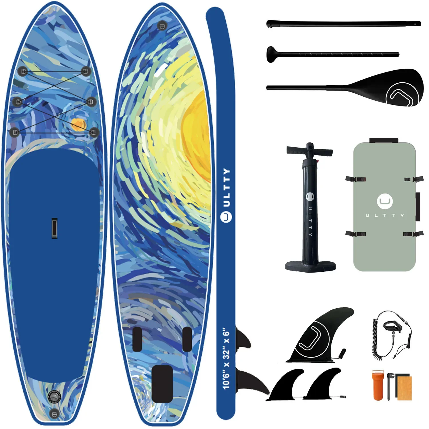 ULTTY Custom Shark Surfboard Inflatable Stand Up Paddle Board SUP