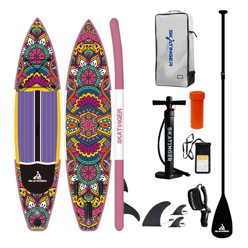 SKATINGER 11'6" Inflatable Padel Surf Paddle Board for Surfing and Waterplay
