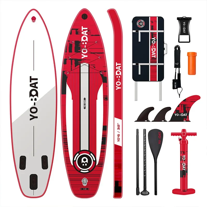 Inflatable Stand Up Paddle Board (SUP) - All-Around Adult Beginner with Durable EVA Deck for Water Rafting, Surfing & Paddling