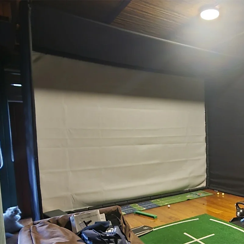 Home Use Golf Simulator with Infrared Projection and Impact Screen