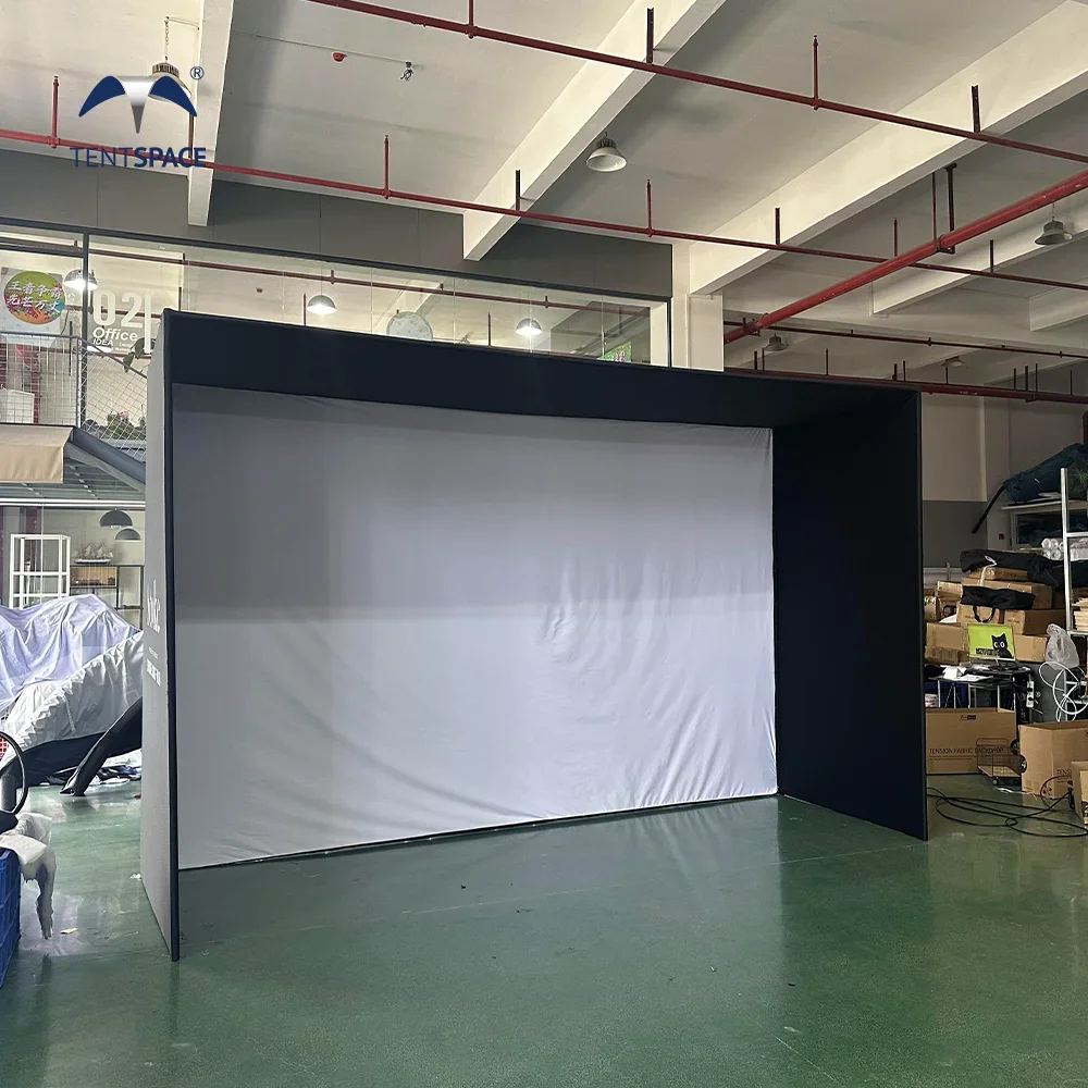 Customizable Indoor Golf Simulator with Hitting Screen and Aluminum Frame