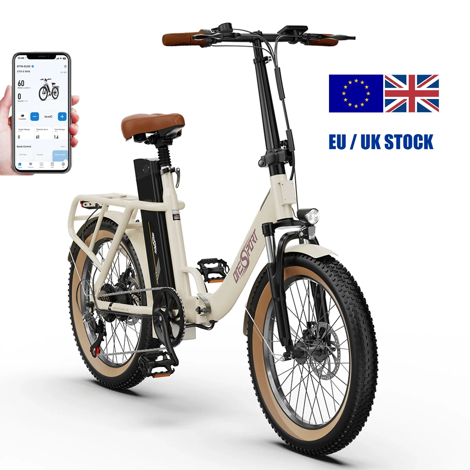 ONESPORT 250W Electric City Hybrid Folding eBike - 48V
