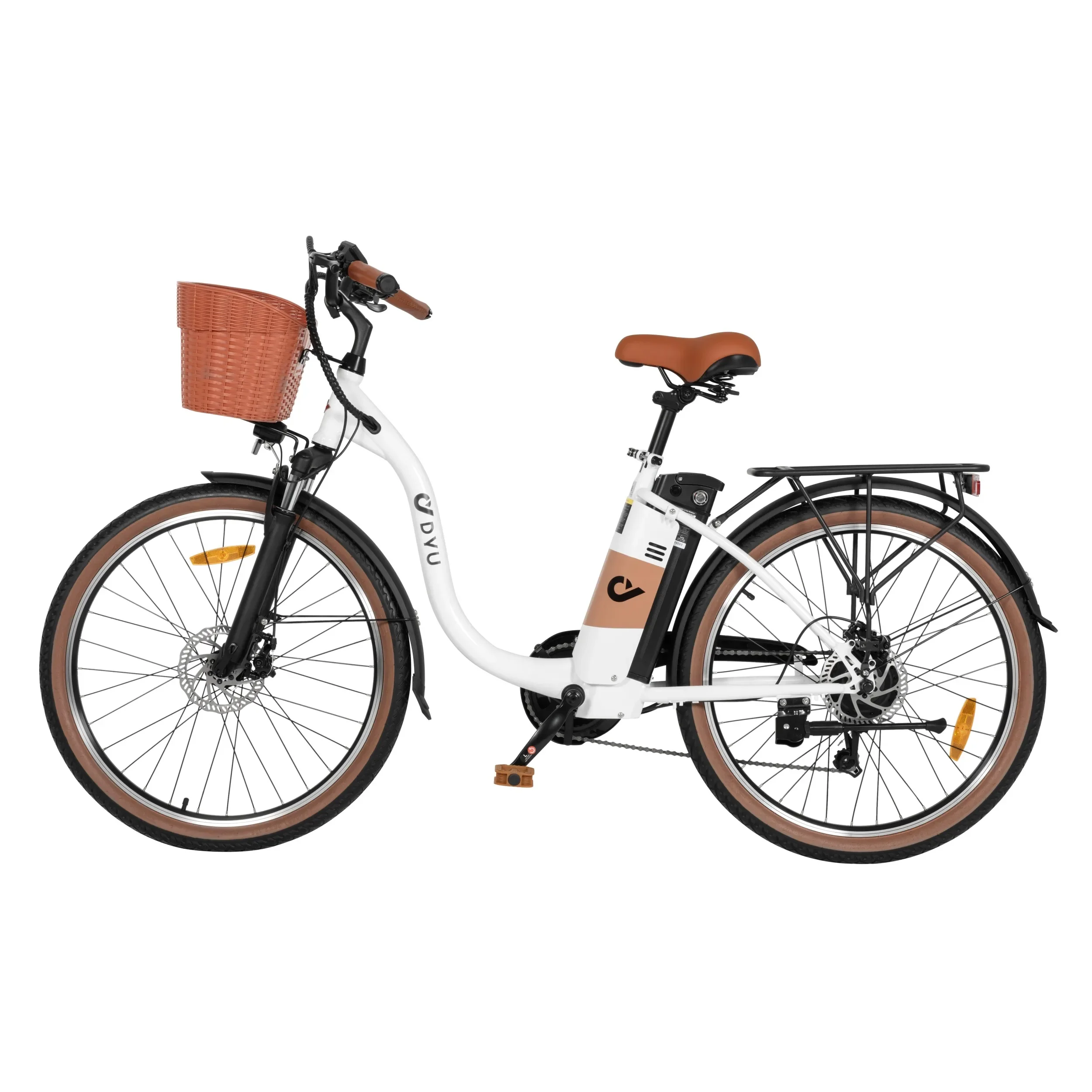 DYU C6PRO Electric City Bike - 48V, 10Ah Lithium Battery, Rear Hub Motor, Steel Frame