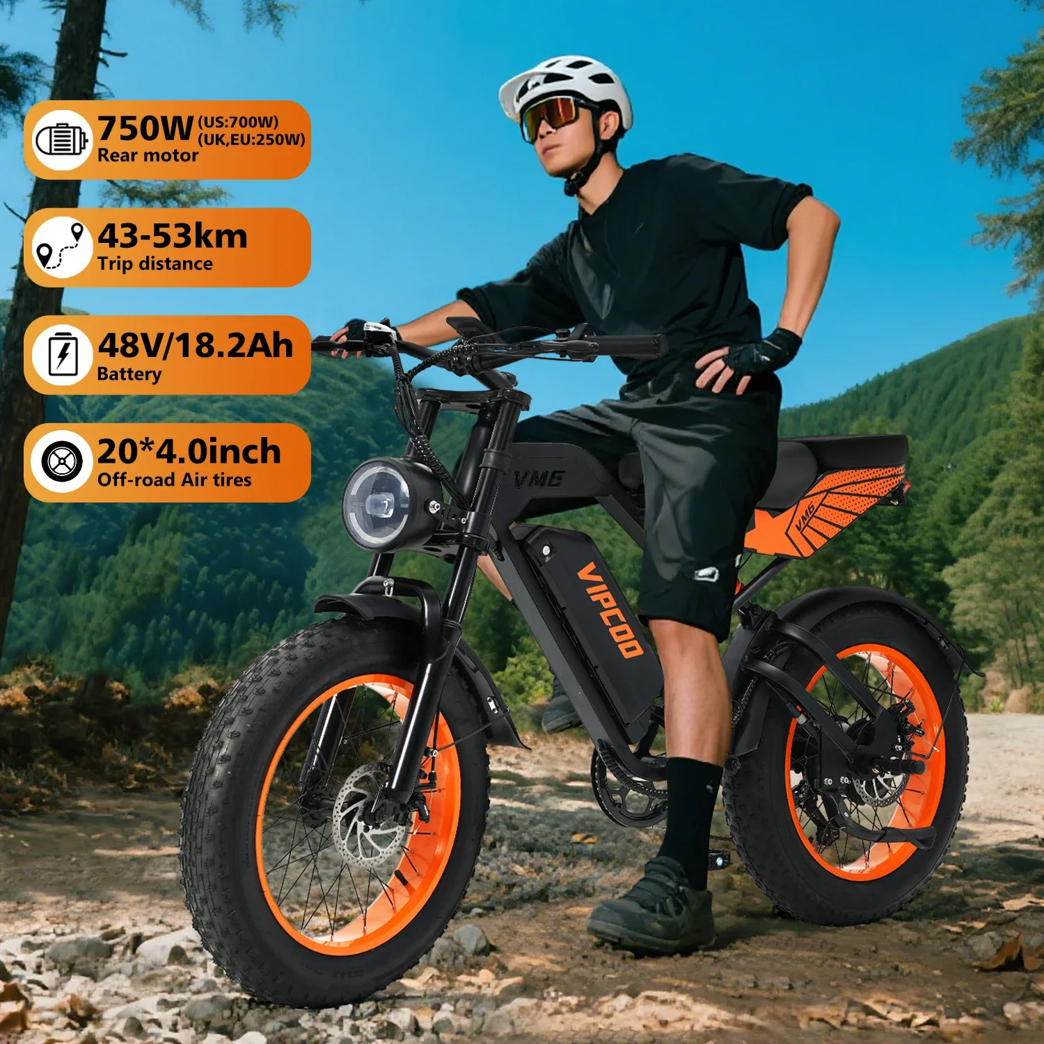 High-Quality VIPCOO VM6 Electric Fat Bike - 750W Powerful Motor, 20" Wheels - Adult Electric Bike (UK Warehouse) Let me know if you need help with any other product titles!