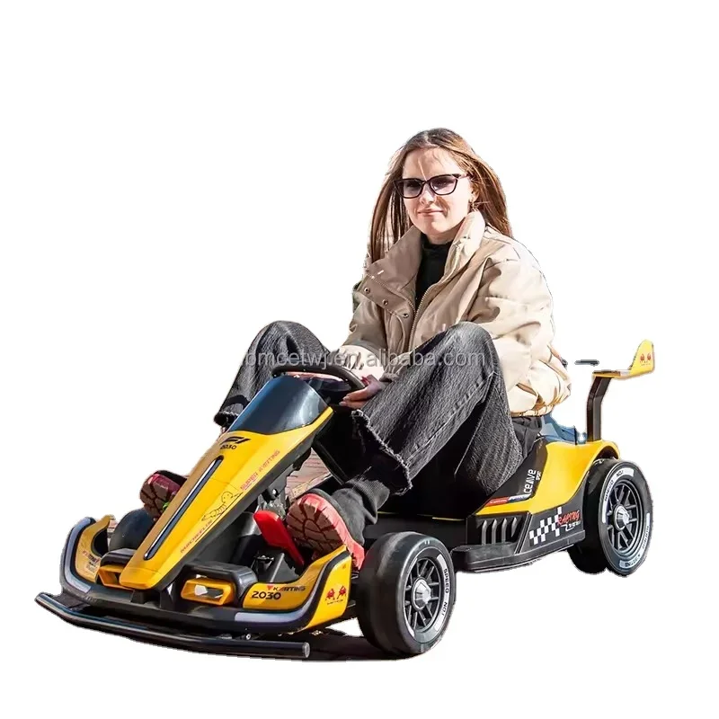 24V 14A Rechargeable Electric Ride-On Kart Car with Remote Control & Drifting Feature