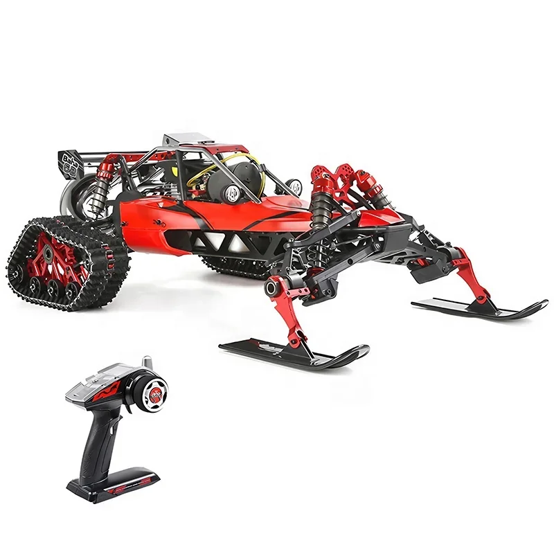 Rofun BAHA450AS Professional Sled Track Type RC Snow Buggy with GHz LCD Remote and 45cc Nitro Gas Engine, CNC Shocks