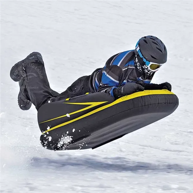 Inflatable Snow Tube - Plastic Sled for Winter Fun (Snow Sled)