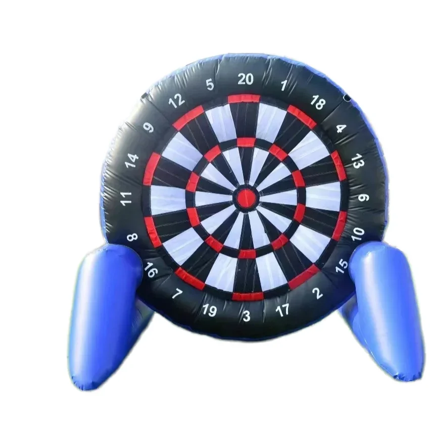 7ft Inflatable Dartboard & Soccer Goal Football Darts Combo - PVC, Unisex, Includes Air Pump