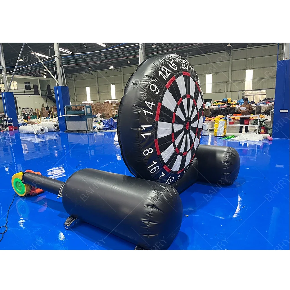 Inflatable Shooting Dartboard - Portable Stand & Soccer Darts Game
