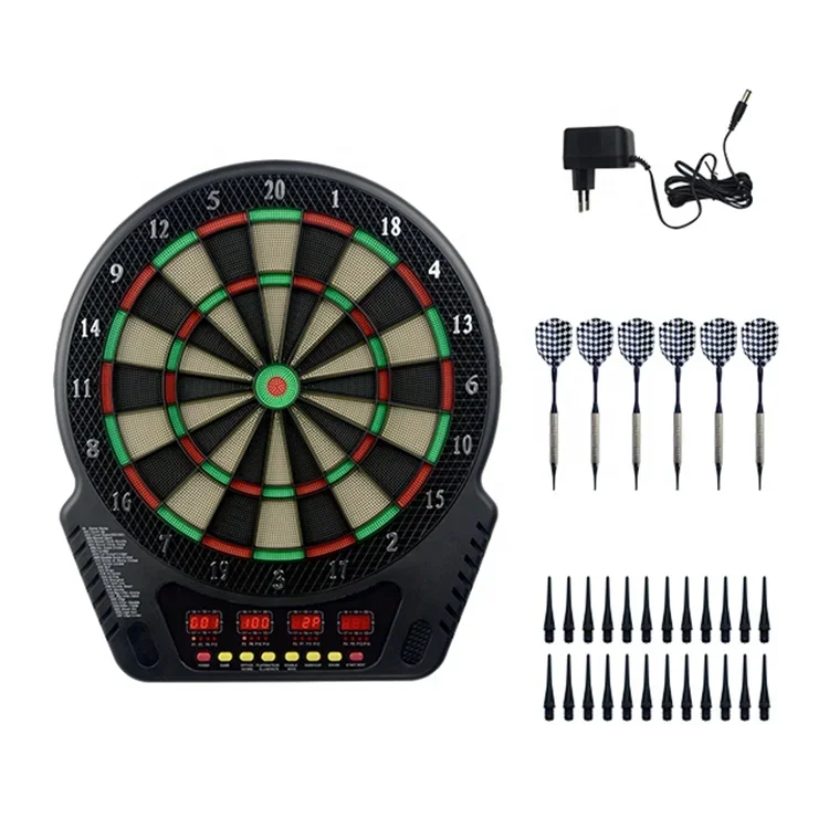 Penpen Professional LED Display Electronic Dartboard - Includes 6 Darts & 24 Extra Tips - Compatible with All Adapter Types