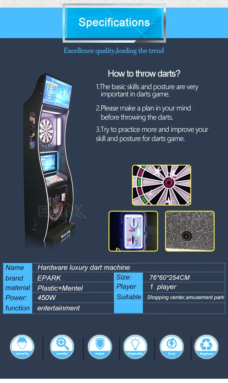 Professional LCD Display Electronic Dart Game for 1-3 Players