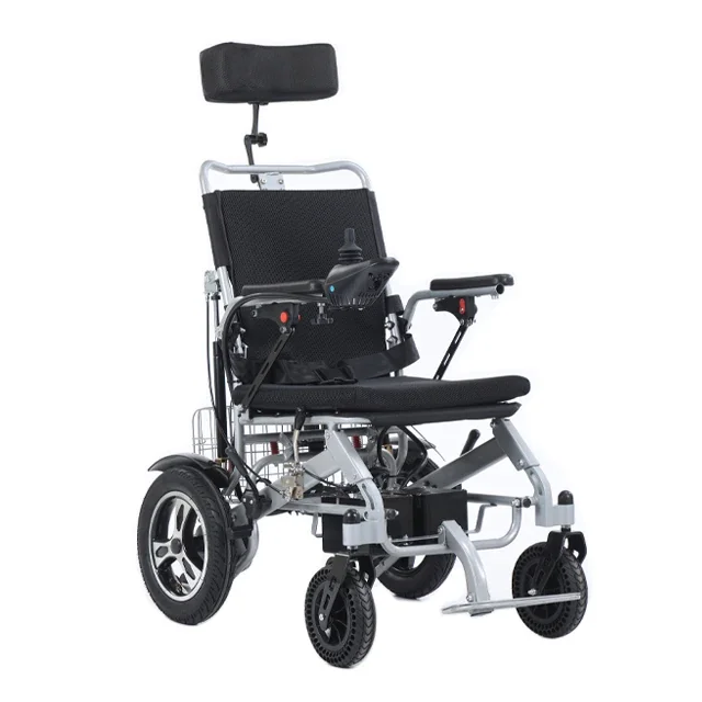 Remote-Controlled Folding Electric Wheelchair for Disabled Adults (Carbon Steel Construction)