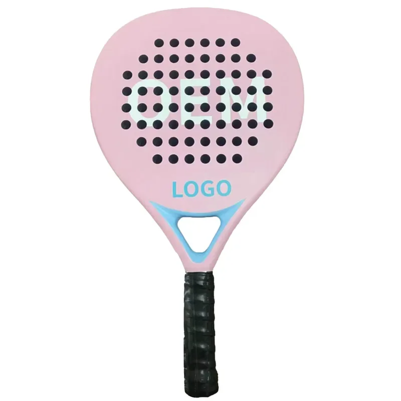 Custom 18k Carbon Fiber Padel Racket - 3K Wood, EVA Core, 13mm Thickness