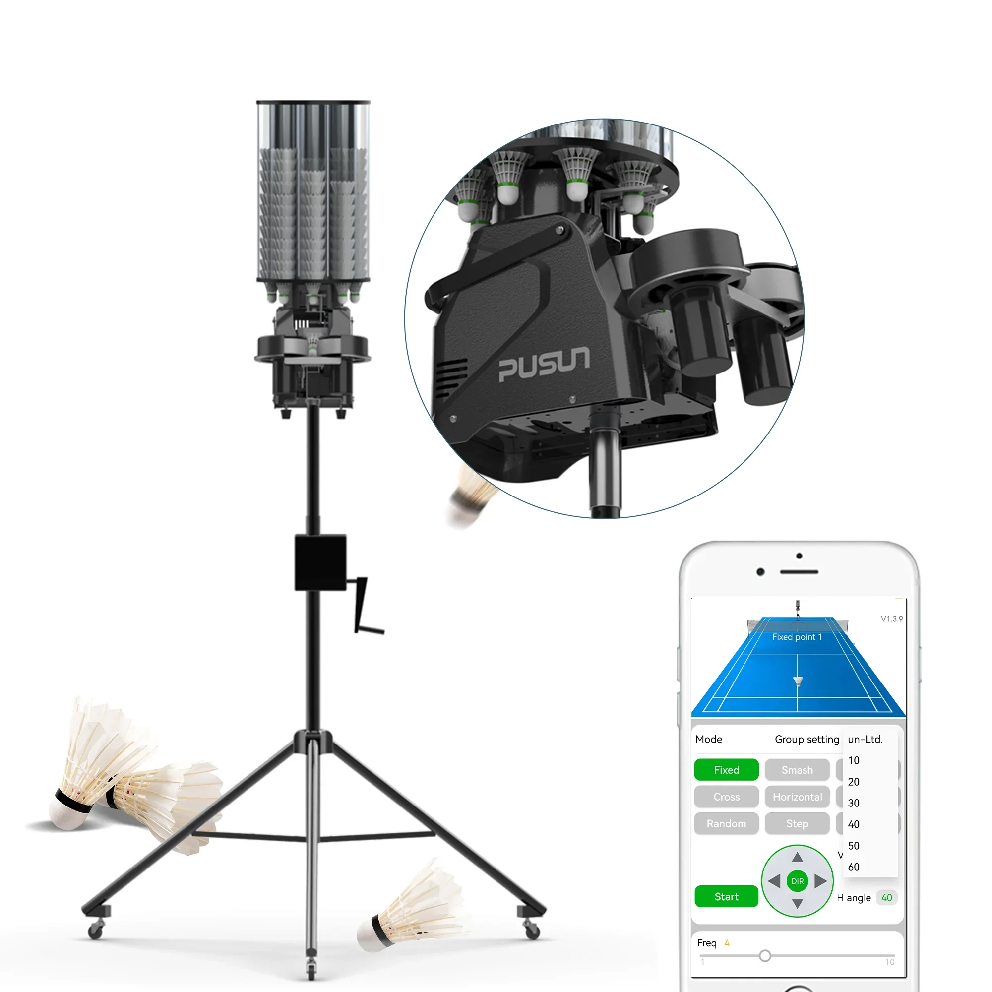 Wholesale MINI Badminton Feeding Machine: High-Frequency Shots, Ideal for Training and Entertainment