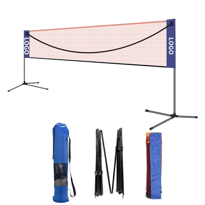 Portable Badminton Set with Foldable Net & Stand - Indoor/Outdoor Tennis & Badminton