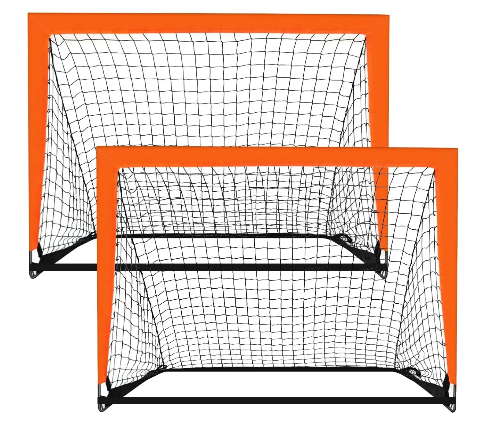 Portable Soccer Goal Net Set (2 Pack) - 4ft x 3ft with Carrying Case for Training & Backyard Use