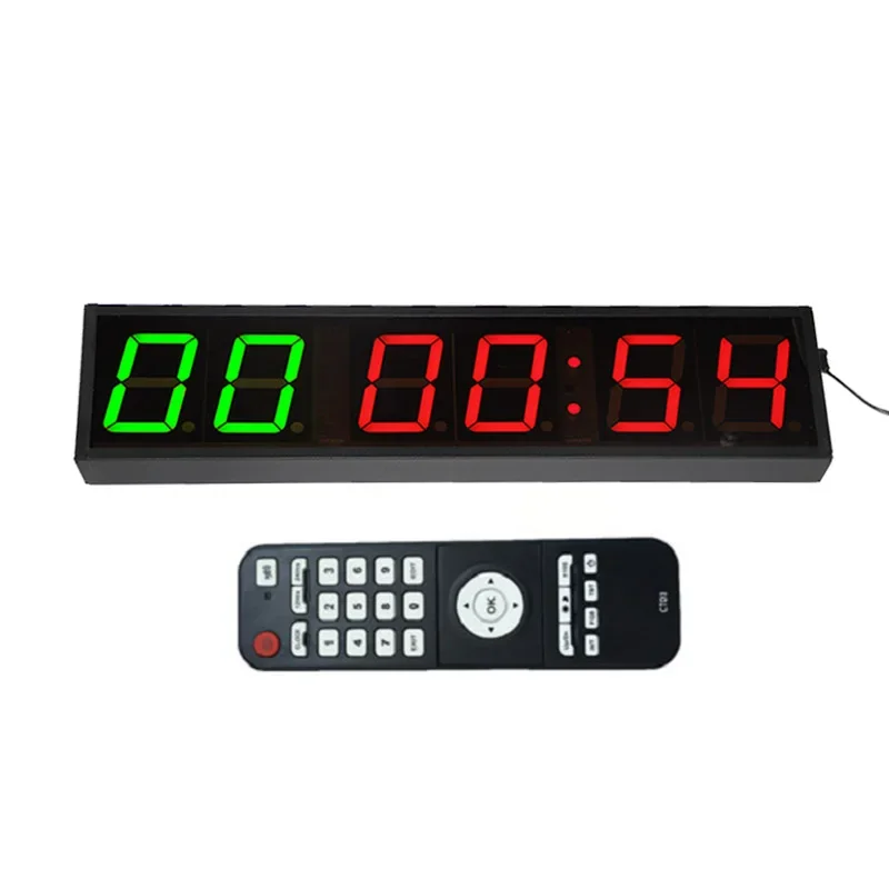 Bluetooth App Controlled Interval Gym Timer - LED Display, 6 Digits, 4-Inch