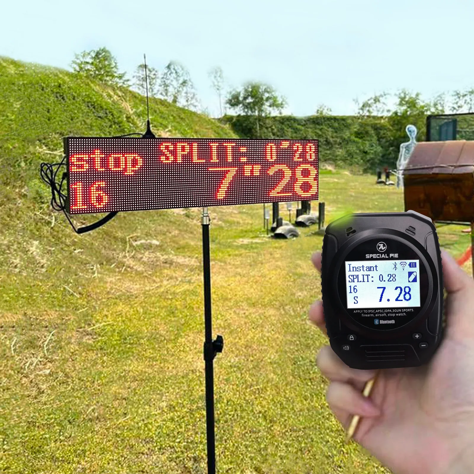 Bluetooth IPSC Shot Timer & LED Scoreboard - Wireless Connectivity for IPSC Competition