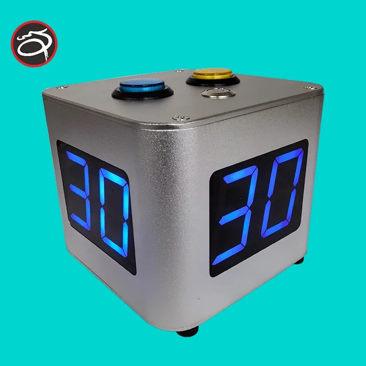 QINLONG Luxury Automatic Texas Hold'em Countdown Timer - Metal, 30/40/45/60/90 Seconds