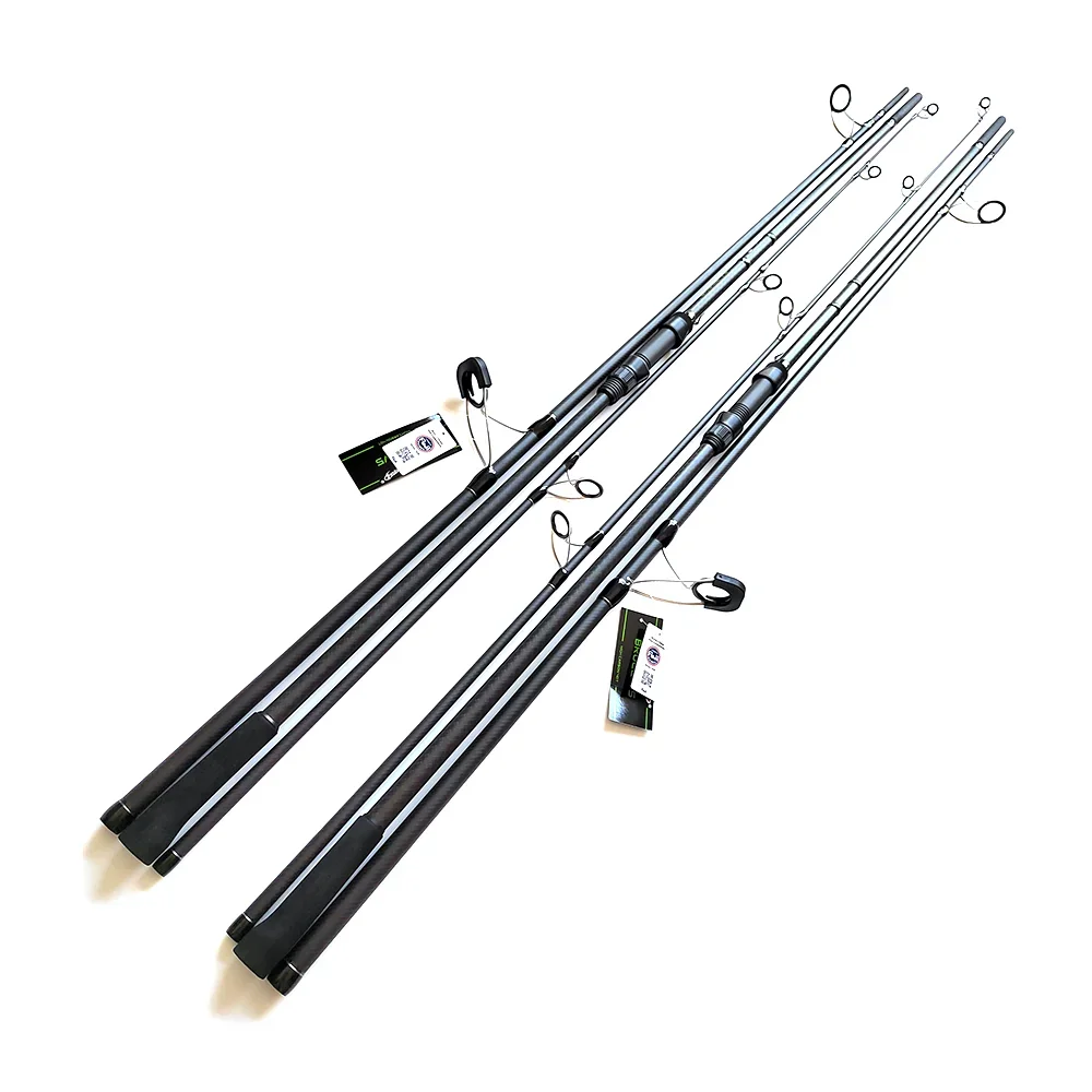 Carbon Fiber 12ft 3-Section Carp Fishing Rod, Fuji Reel Seat & Guide Rings