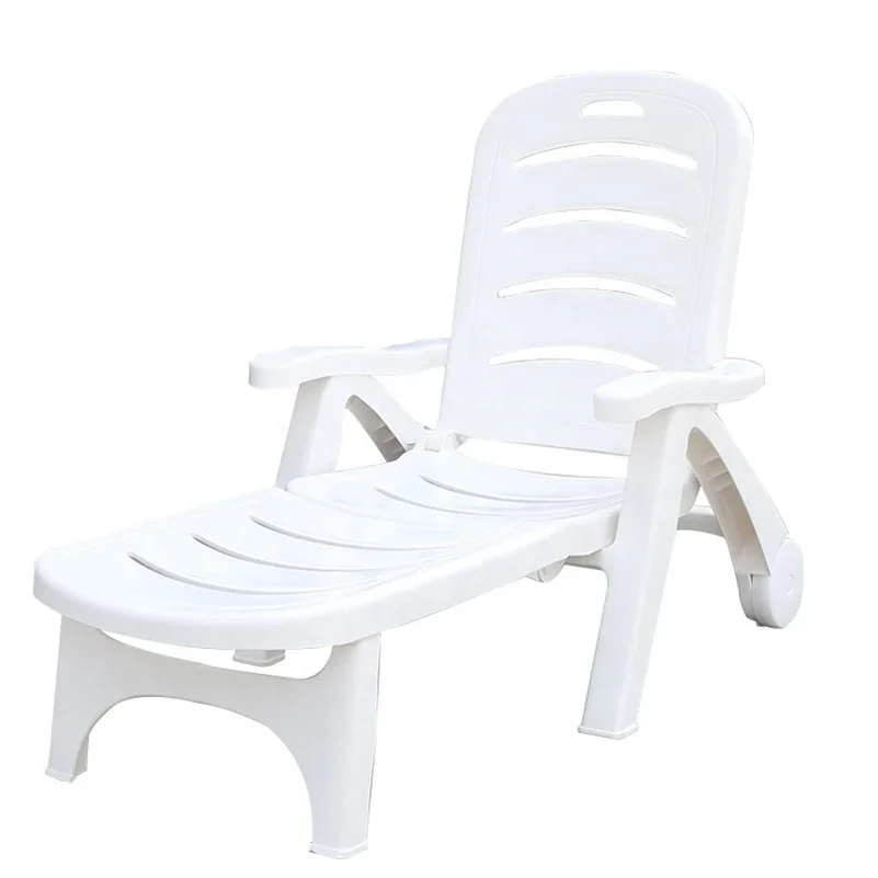 Plastic Chaise Lounge for Pool and Beach - Sun Lounger Outdoor Furniture