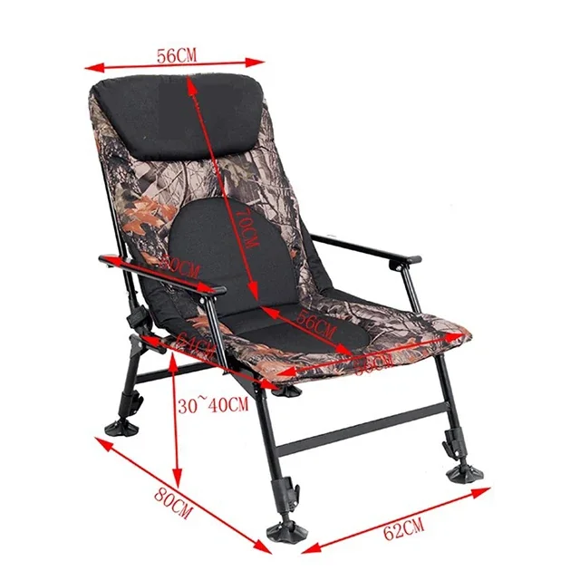Portable Folding Camping Beach & Feeder Chair - Carp Fishing & Tackle Lounge