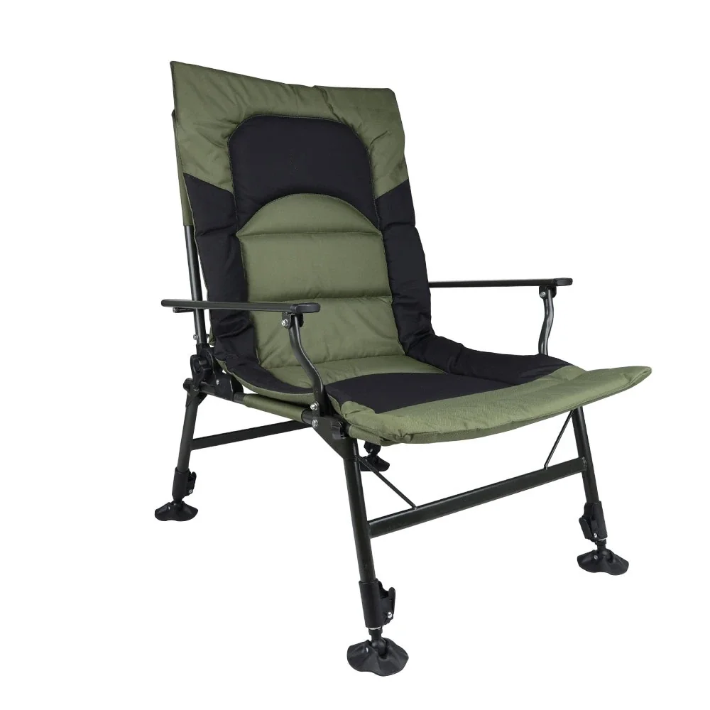 Portable Folding Beach Chair - Army Green - Fishing Tackle & Carp Bed Chair
