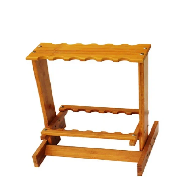 Bamboo Fishing Rod Storage Rack - Holds 12 Rods (40cm x 29cm x 63cm)