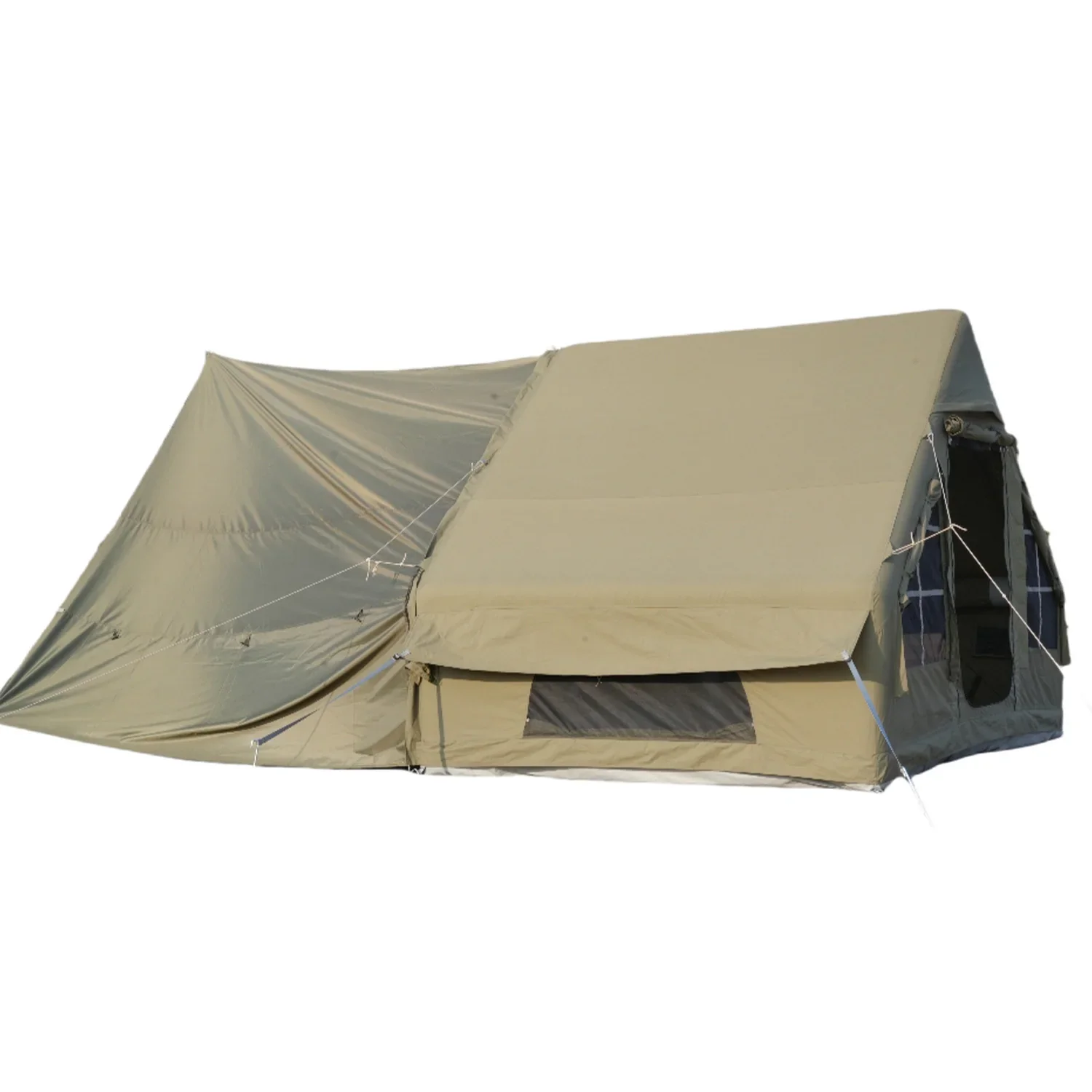 Square Meters Design Glamping Tent - Inflatable Canopy & Waterproof T/C Cotton Fabric