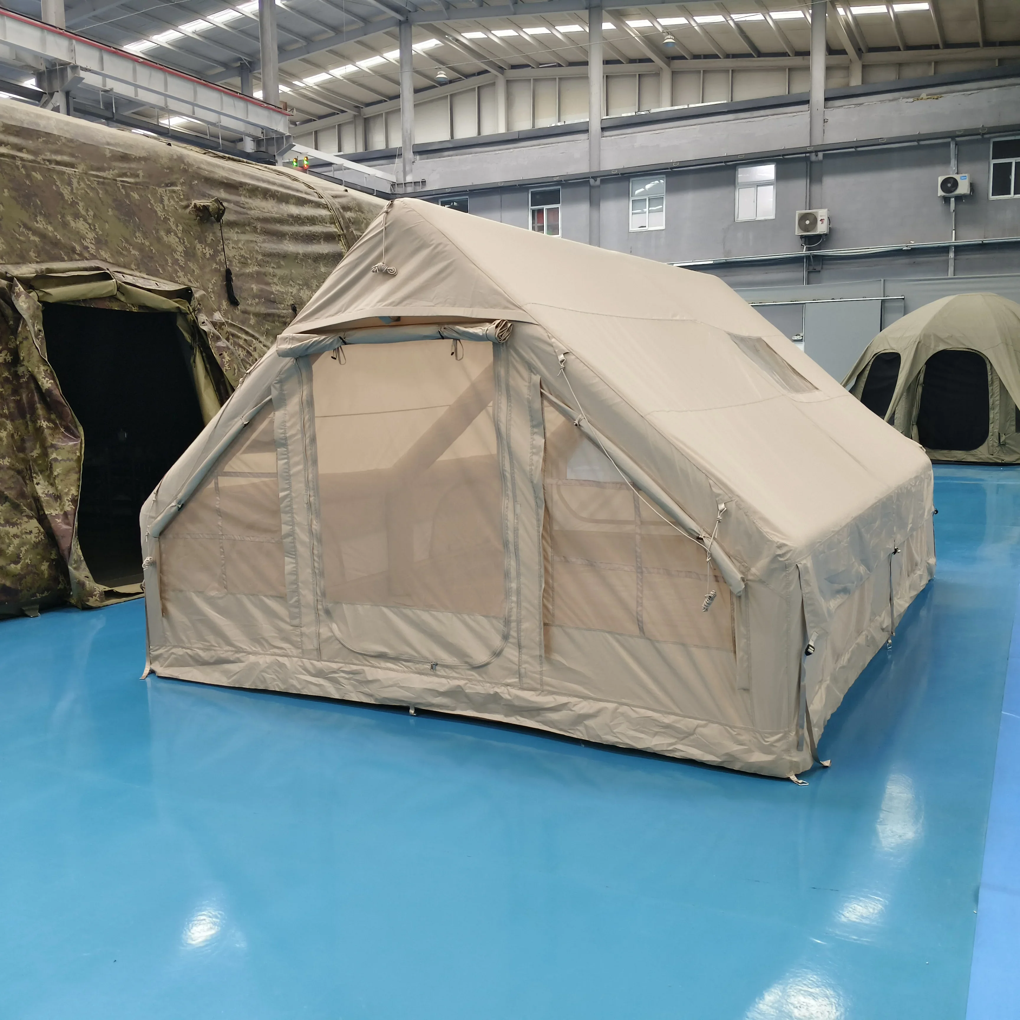 Large 2-Room Waterproof Inflatable Air Tent - 2023 Model - Customizable for Multiple Guests