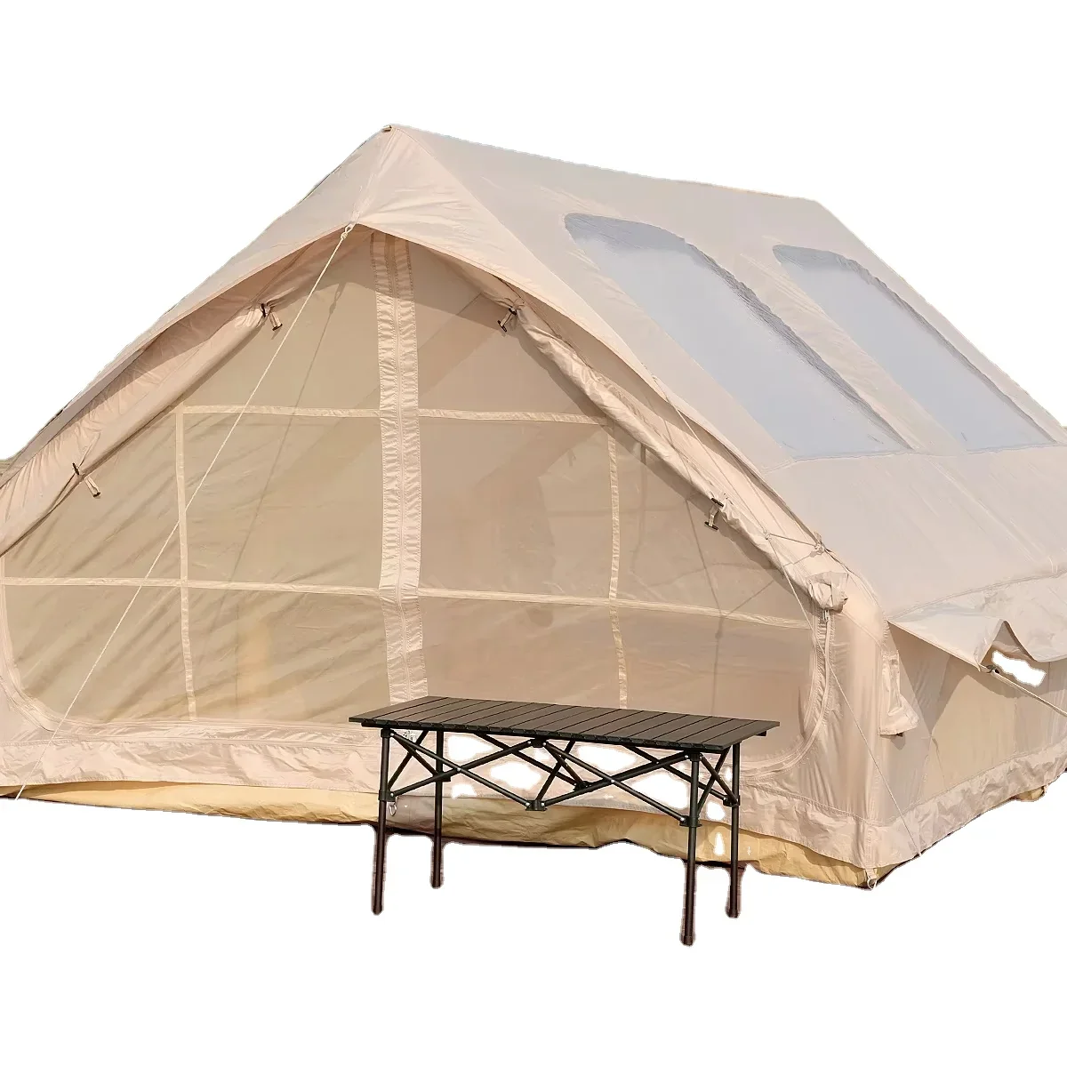 Lightweight Double Door & Large Window Mountaineering/Glamping Tent (12-Light)