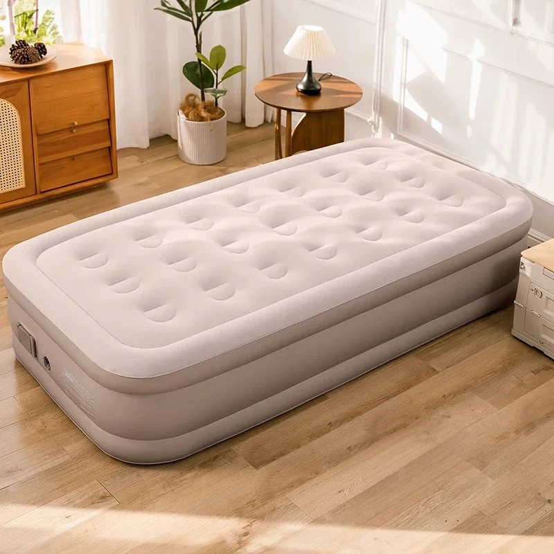 Automatic Self-Inflating Folding Modern Outdoor PVC Flocking Air Mattress with Built-in Pump