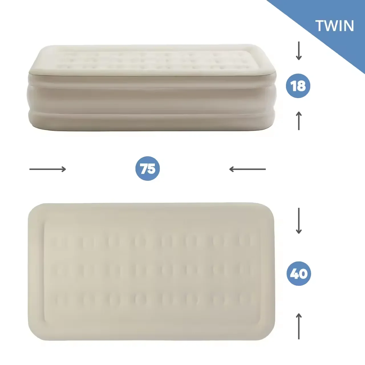 Portable Inflatable Camping Bed - High Elasticity King Size Folding Air Mattress