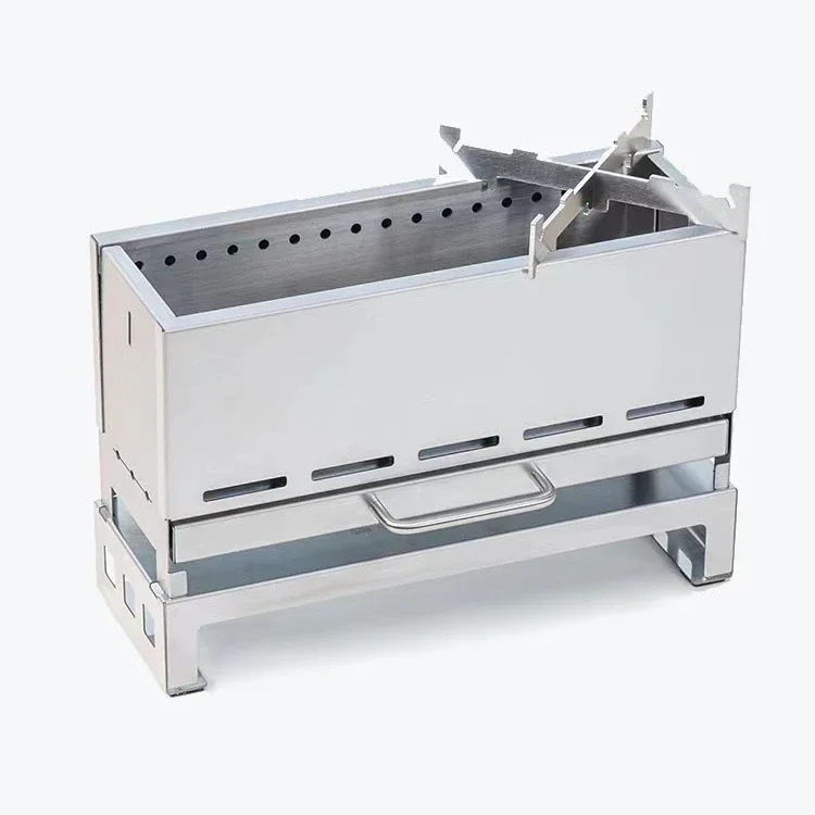 Smokeless 304 Stainless Steel Fire Pit & BBQ - Portable Charcoal Bonfire Stove for Camping, Tailgating & IG Tables Let me know if you need help with any other product titles!