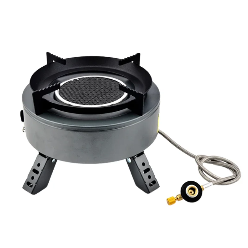 Portable Infrared Cassette Stove N72 - Split Design with Windproof Feature & Folding Stand for Outdoor Camping, Picnics, & Tea Making