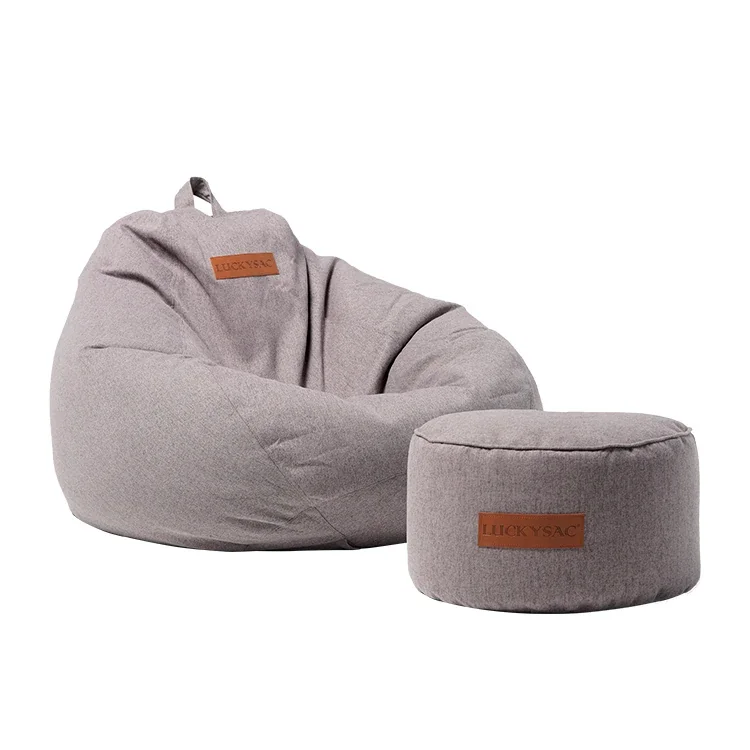 XXL Size Modern Corner Bean Bag Chair L-Shaped Sitzsack with Handle