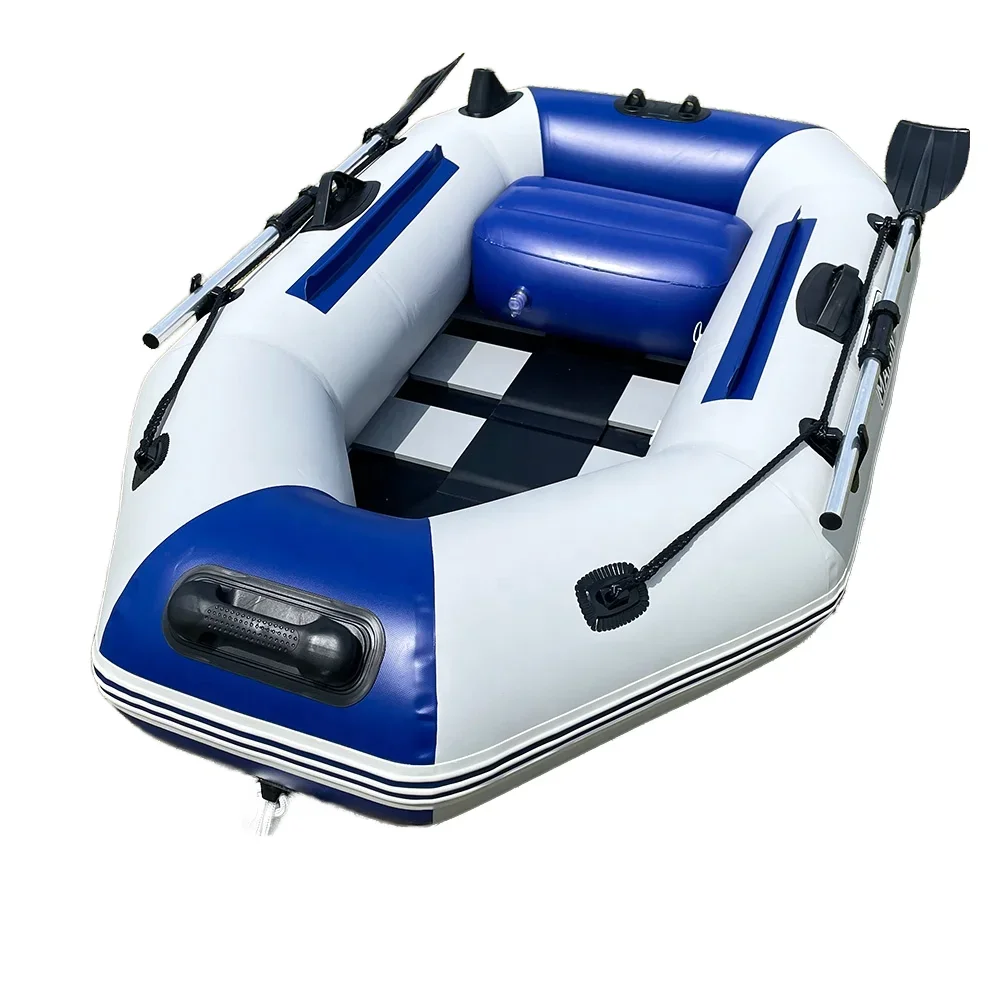 Inflatable Fishing Kayak with Slat Floor - PVC Canoe, Includes Paddle and Pump for Drifting, Rafting, Surfing & Rowing