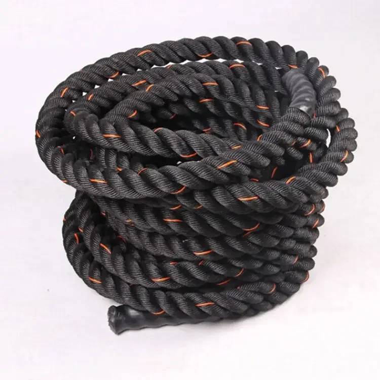30ft Battle Rope Workout - Poly Dacron Undulation Rope - Heavy Duty Exercise Weight