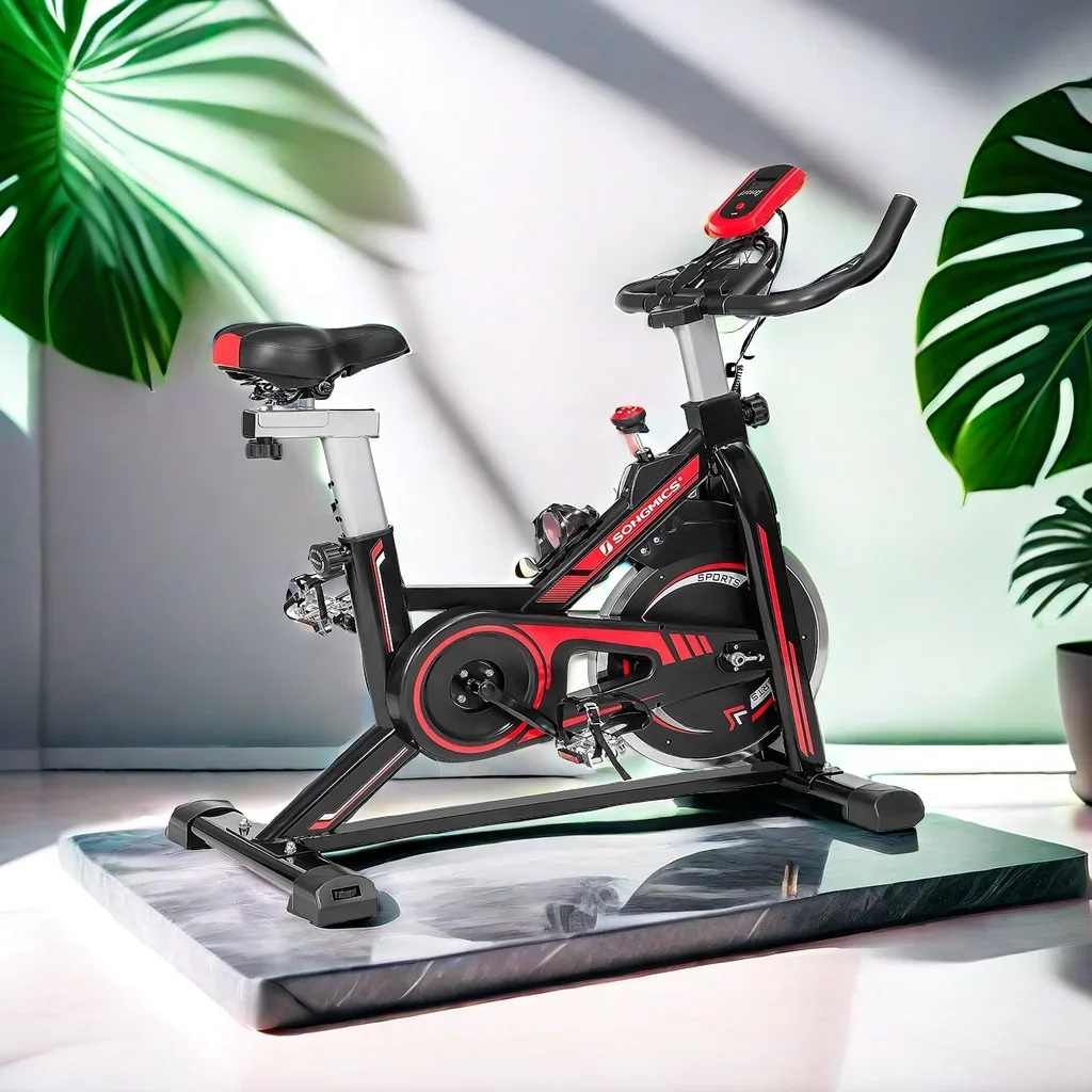 Heavy-Duty Indoor Cycling Bike with Motorized Magnetic Resistance