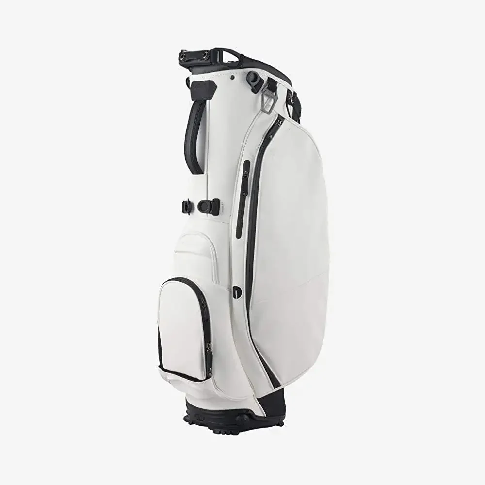Trendy & High-Quality Personalized White PU Leather Golf Stand Bag for Men