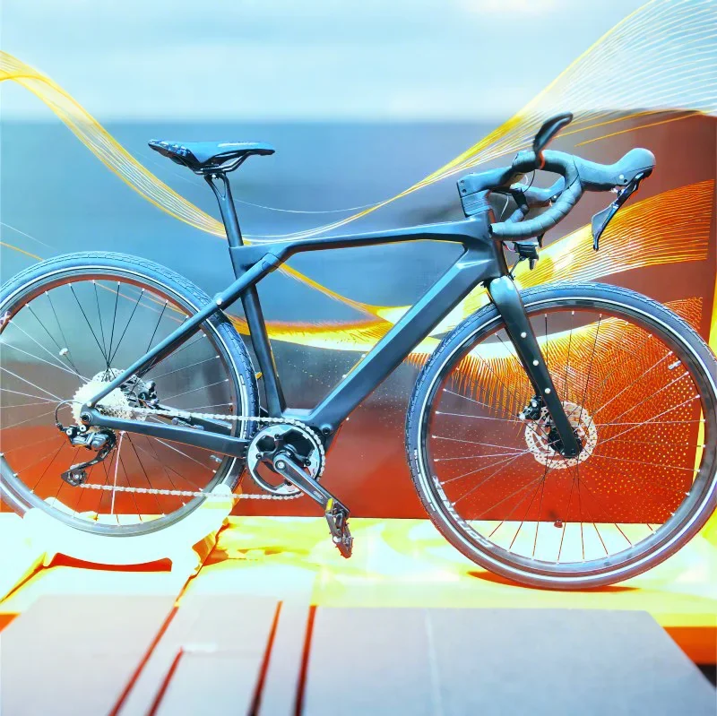 Carbon Gravel Electric Bike - All-Terrain, M820 Motor, Carbon Road Bike Frame