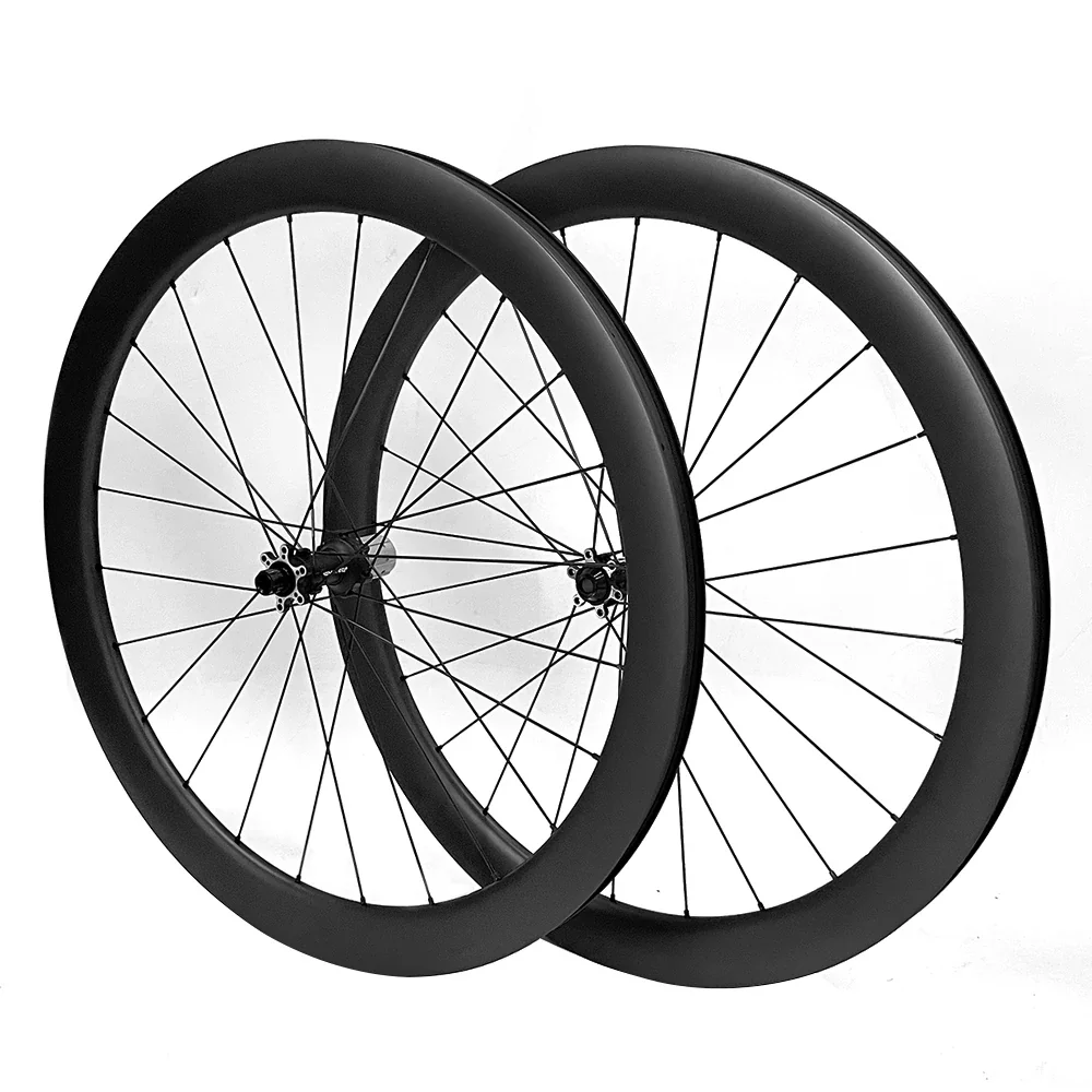 2024 700C UD Carbon Fiber Disc Brake Bicycle Wheels 50x28mm Tubeless Rims for Road Bikes