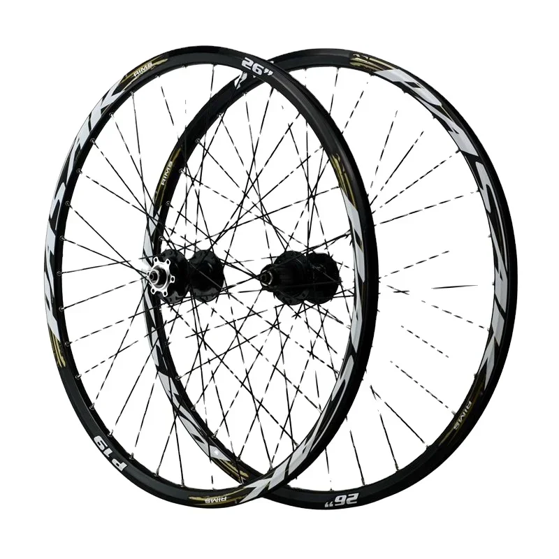 Mountain Bike Wheels 26"/29" Front & Rear - 4 Bearing, 7-11/12 Speed, Six-Hole Disc Brake, QR100/135 Alloy Hub