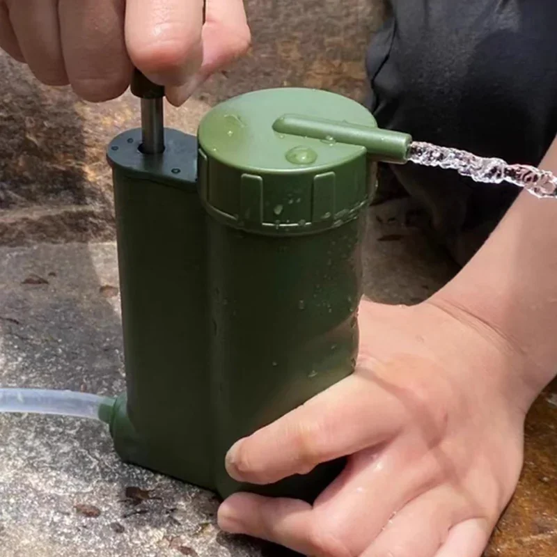 Wosfer 3-in-1 Portable Water Purifier: Hand Press Filter for Camping and Outdoor Drinking